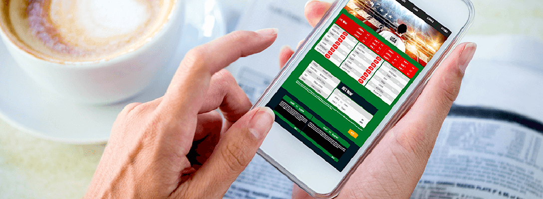 Person Researching Sports Betting Predictions on Phone